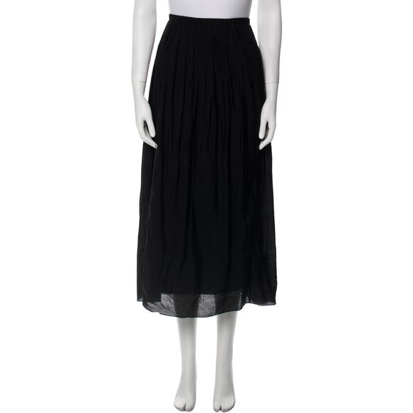 Anna October Black Viscose Ruffle Embellishment Midi Length Skirt Size XS - Picture 1 of 5